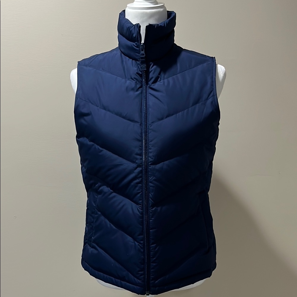 Lands’ End Women's Navy Puffer Vest Size XS 2-4